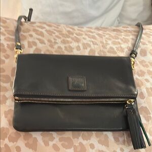 Dooney & Bourke Black Crossbody Bag with Gold Hardware